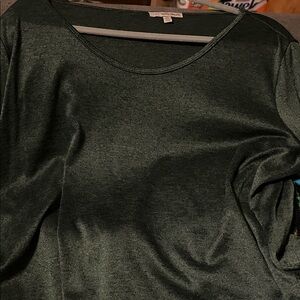 Chic Forest Green Long Sleeve Women's Top